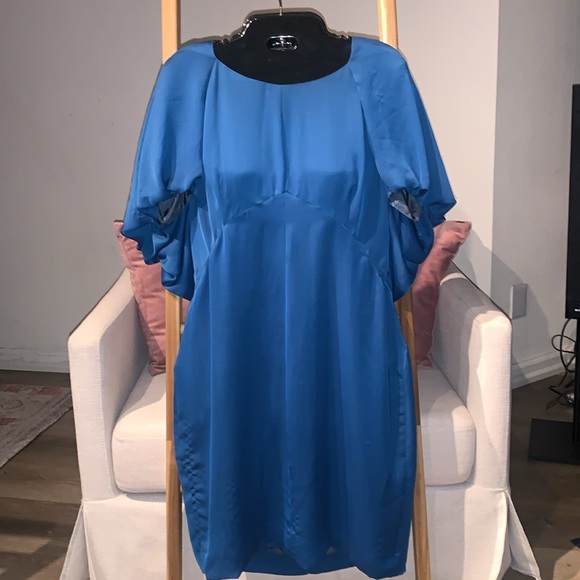 Givenchy Paris dress Elegant Blue/teal made in Italy size EU 44 runway sample - Picture 1 of 10